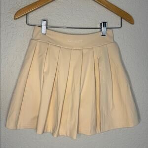 NEW Agent84 Buttersoft Skort Mini Skirt Dew Beige Nude Pleated Sporty Tennis